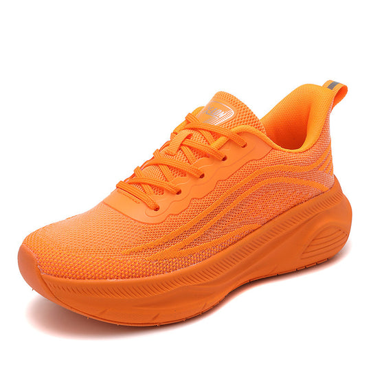 Damen nan atmungsaktive Lauftrainer mit dicker dämpfender Keilsohle und Komfort-Fußbett EB