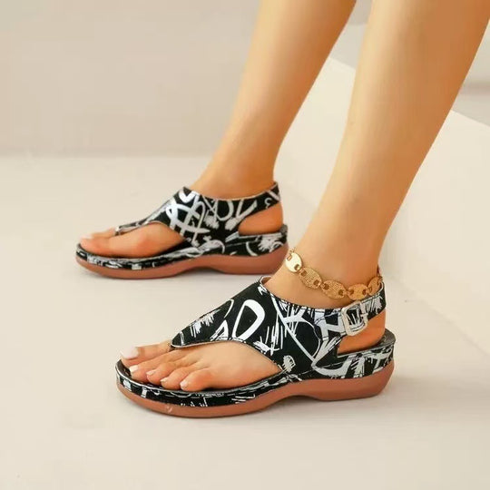 Damen luftige Sandalen mit verstellbarem Riemen und anatomischem Fußbett EB