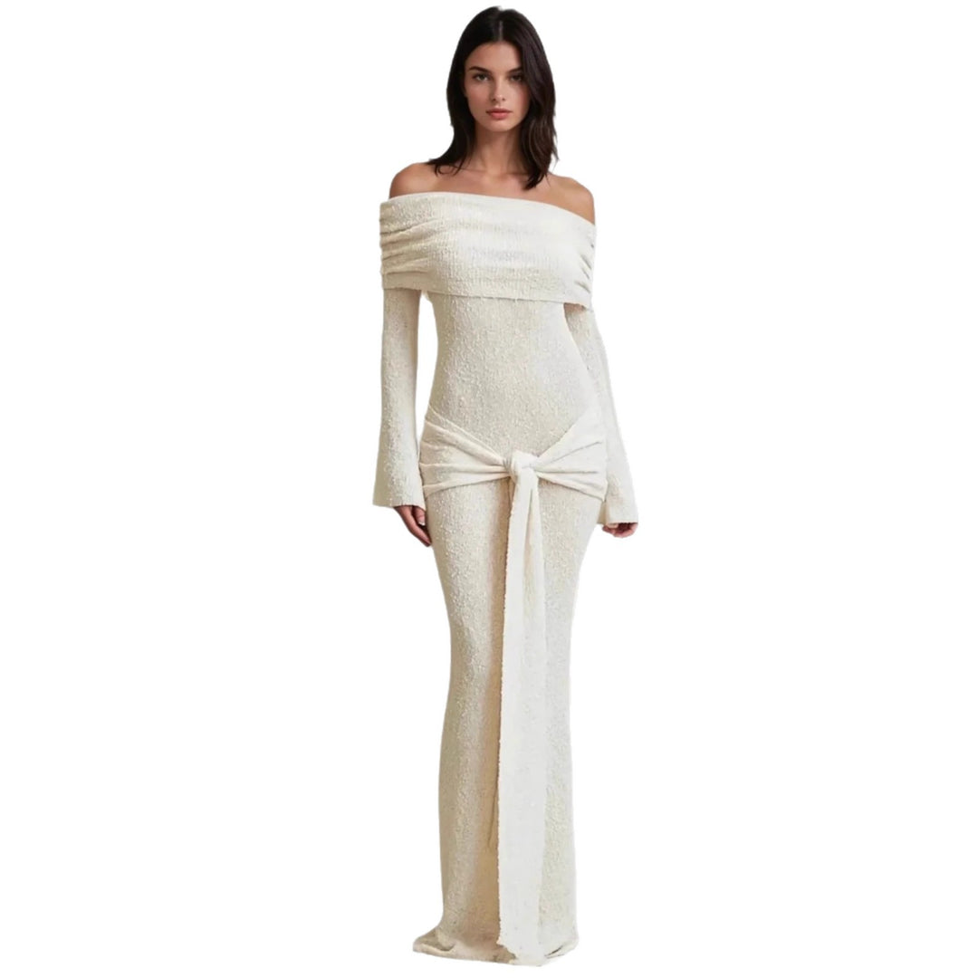 Damen Off-Shoulder Abendkleid EB
