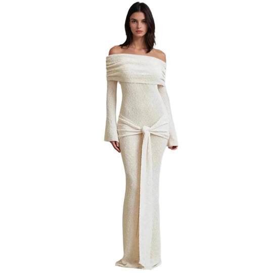 Damen Off-Shoulder Abendkleid EB