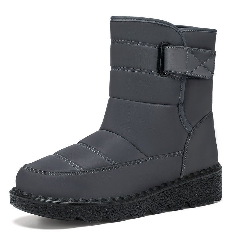 Damen Warm gefütterte Winterstiefel mit verstellbarem Riemen EB