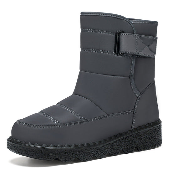 Damen Warm gefütterte Winterstiefel mit verstellbarem Riemen EB