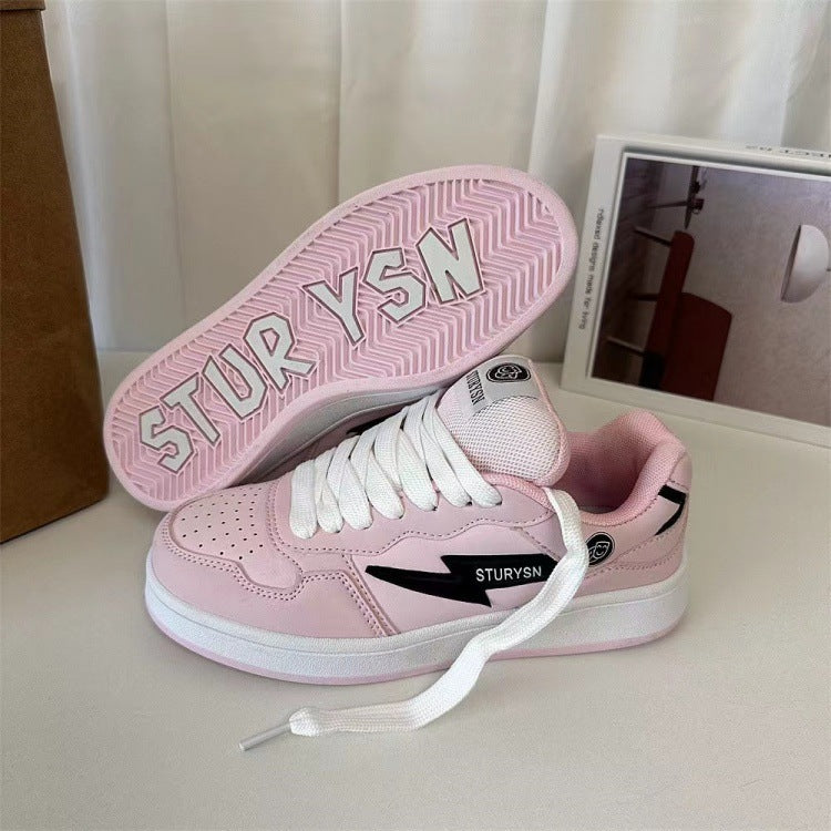 Damen Sportliche Sneakers im minimalistischen Design mit atmungsaktiver Oberflächenstruktur EB