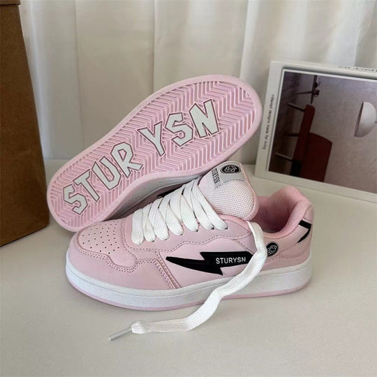 Damen Sportliche Sneakers im minimalistischen Design mit atmungsaktiver Oberflächenstruktur EB