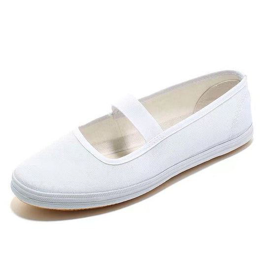 Damen bequeme Slip-On Sneakers mit elastischen Riemen EB