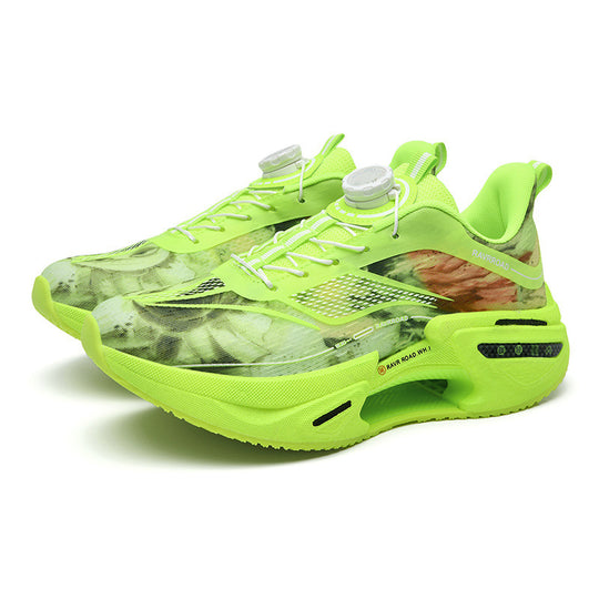 Damen gedämpfte Fashion-Plateau-Sneaker mit sichtbarer Luftkammersohle und elastischem Schaft EB
