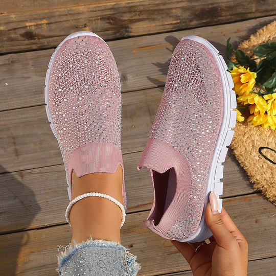 Damen Bequeme Slip-On Sneakers mit atmungsaktivem Obermaterial EB