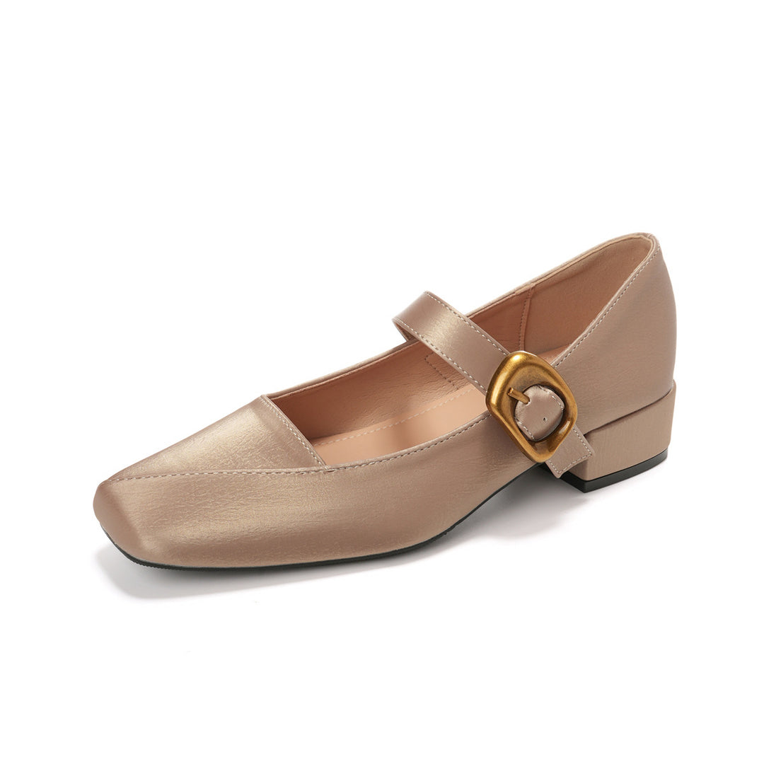 Damen Ballerinas mit elegantem Schnallenverschluss EB