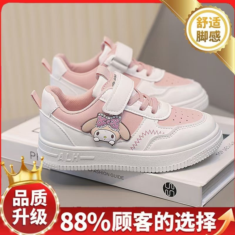 Damen Kindersneaker mit niedlichem Tiermotiv und praktischem Klettverschluss EB