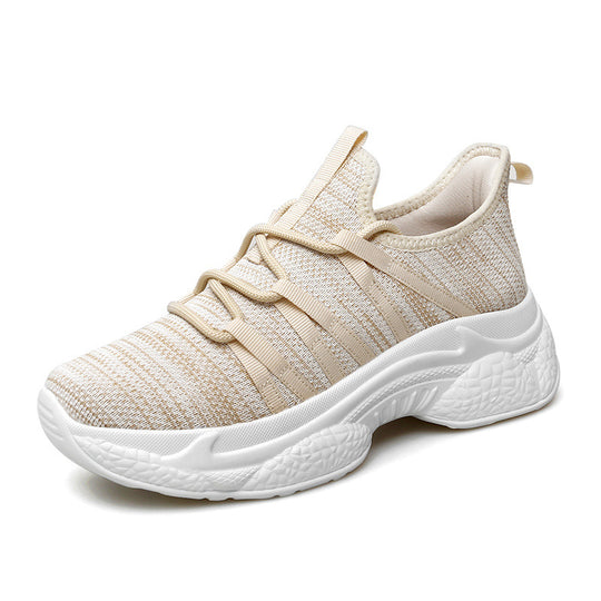 Damen Sportliche Sneaker mit elastischem Halt und atmungsaktiver Oberflächenstruktur EB