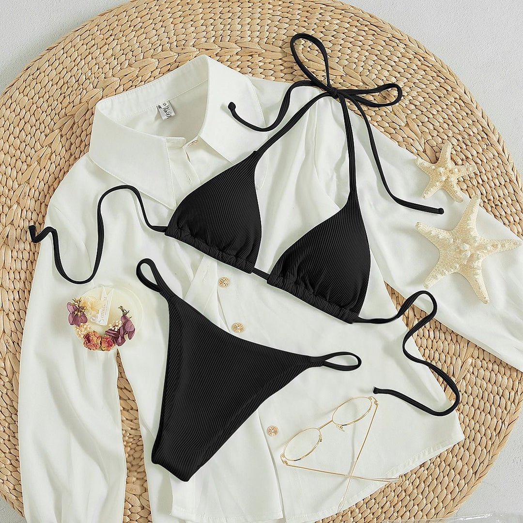 Damen Triangel-Bikini mit raffiniertem Bindesystem EB