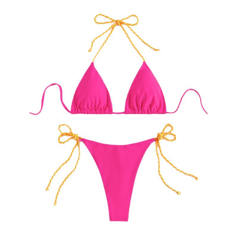 Damen Triangel-Bikini mit verstellbaren Schnüren EB