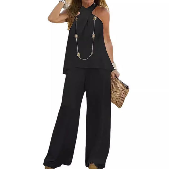 Damen Elegantes und luftiges Ensemble mit weitem Bein EB