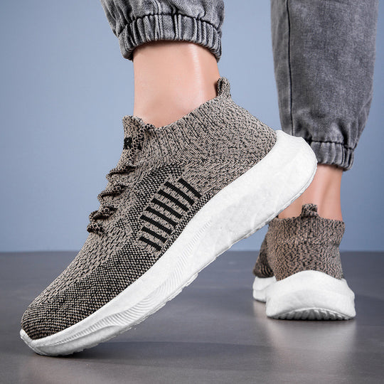 Damen Sportliche High-Top Sneakers mit atmungsaktivem Netz-Obermaterial EB