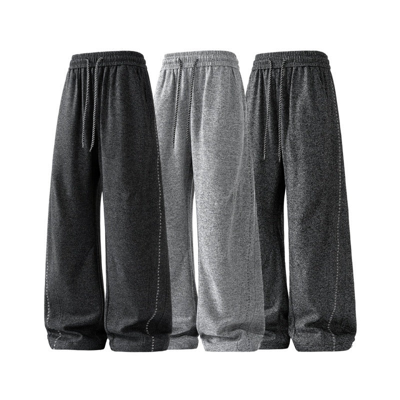 Damen weite Lounge-Sweatpants mit elastischem Kordelbund und dekorativer Seitennaht EB