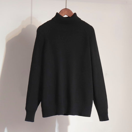 Damen Feinstrickpullover mit hohem Kragen EB
