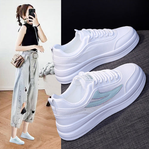 Damen Sneakers mit atmungsaktivem Obermaterial und leichter Komfortsohle EB