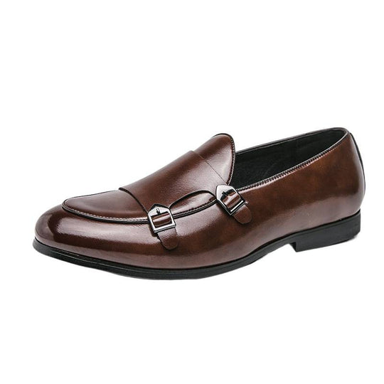 Damen Elegante Mokassins mit doppeltem Schnallenverschluss EB