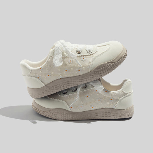 Damen Sneakers mit verspieltem Blumenmuster und rutschfester Sohle EB