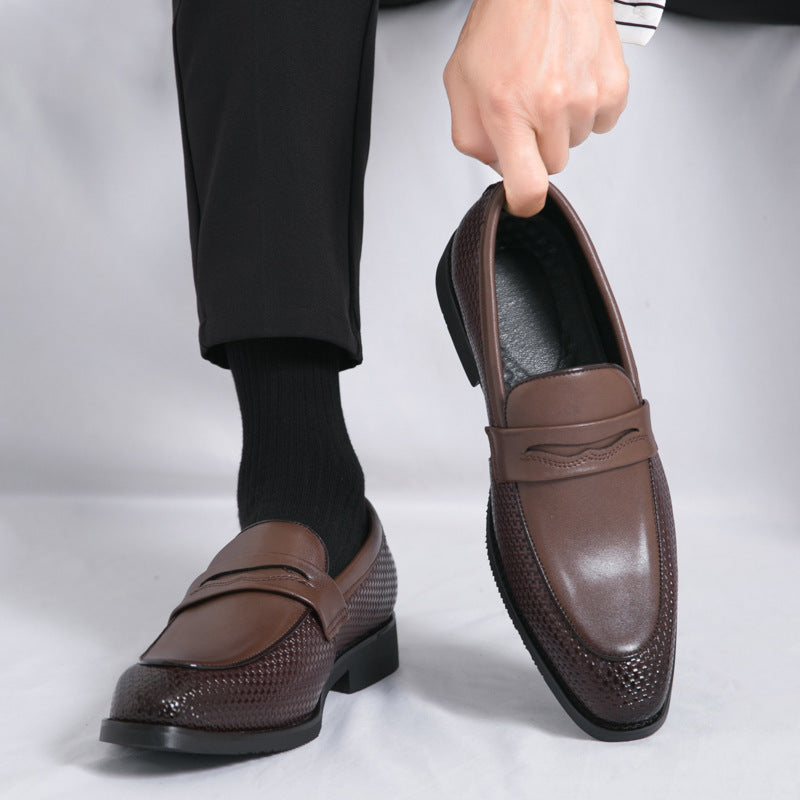 Damen Elegante Leder Slipper mit atmungsaktiver Oberflächenstruktur EB
