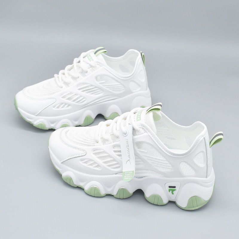 Damen Leichte Sport Sneakers mit atmungsaktiver Mesh-Oberfläche und dämpfender Sohle EB
