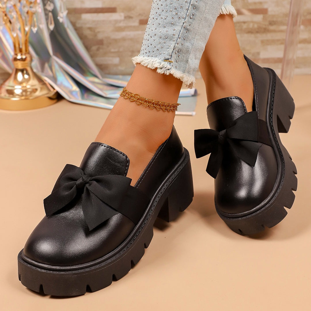 Damen Wedge-Pantoletten mit Schleifen-Detail EB