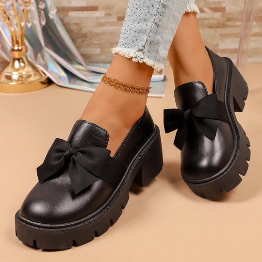 Damen Wedge-Pantoletten mit Schleifen-Detail EB