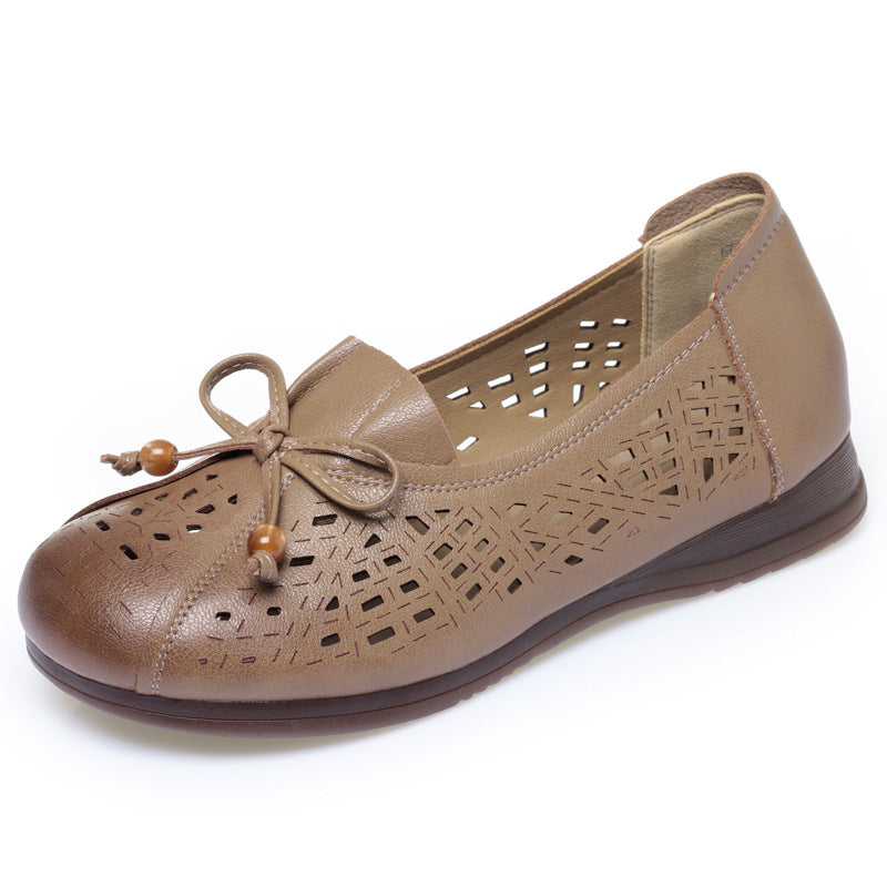 Damen Atmungsaktive und elegante Ballerinas mit modischem Lochmuster EB