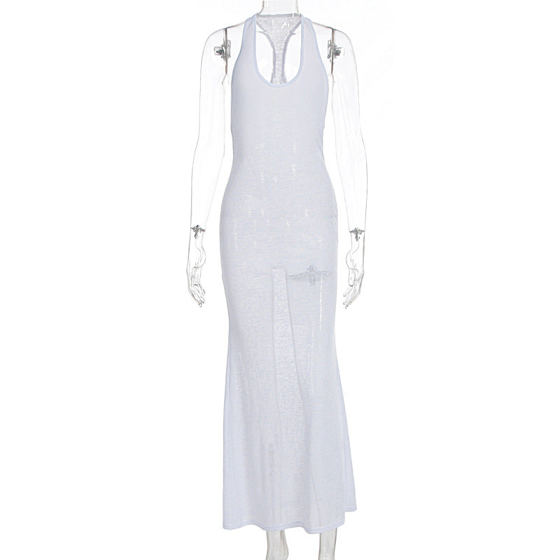 Damen Maxikleid mit elegantem Rücken-Ausschnitt EB