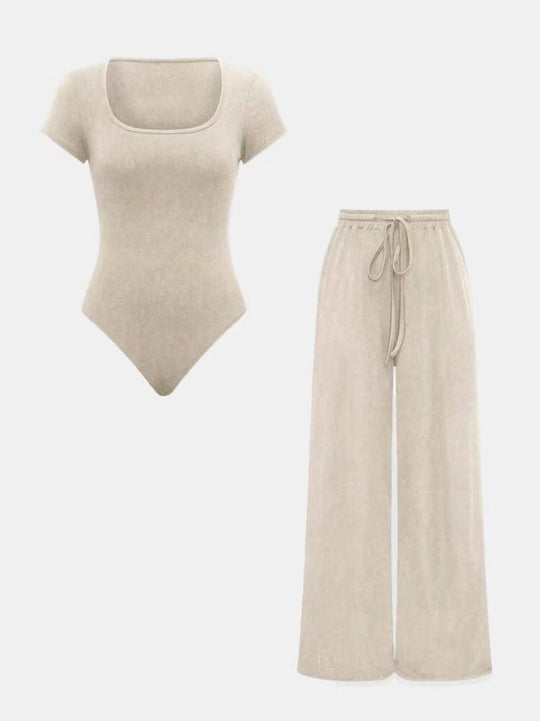 Damen Lässiges Strick-Zweiteiler-Set mit weitem Schnitt und hochwertigem Material EB