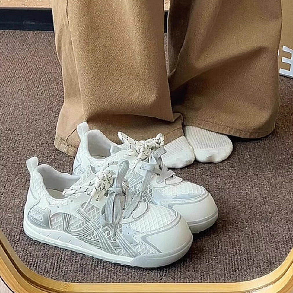 Damen Trendige Sneakers mit atmungsaktiver Mesh-Oberfläche und komfortabler Dämpfung EB