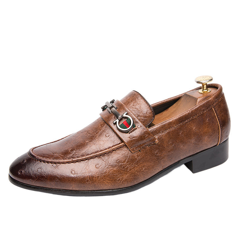 Herren Elegante Mokassins aus hochwertigem Leder mit modischem Schnallenverschluss EB