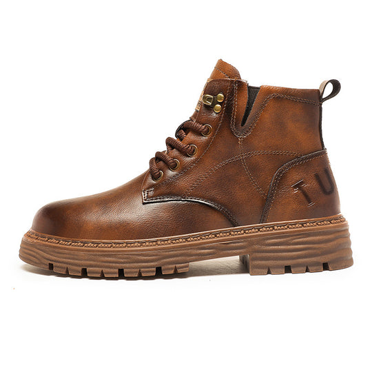 Damen robuste Schnürboots aus hochwertigem Kunstleder EB