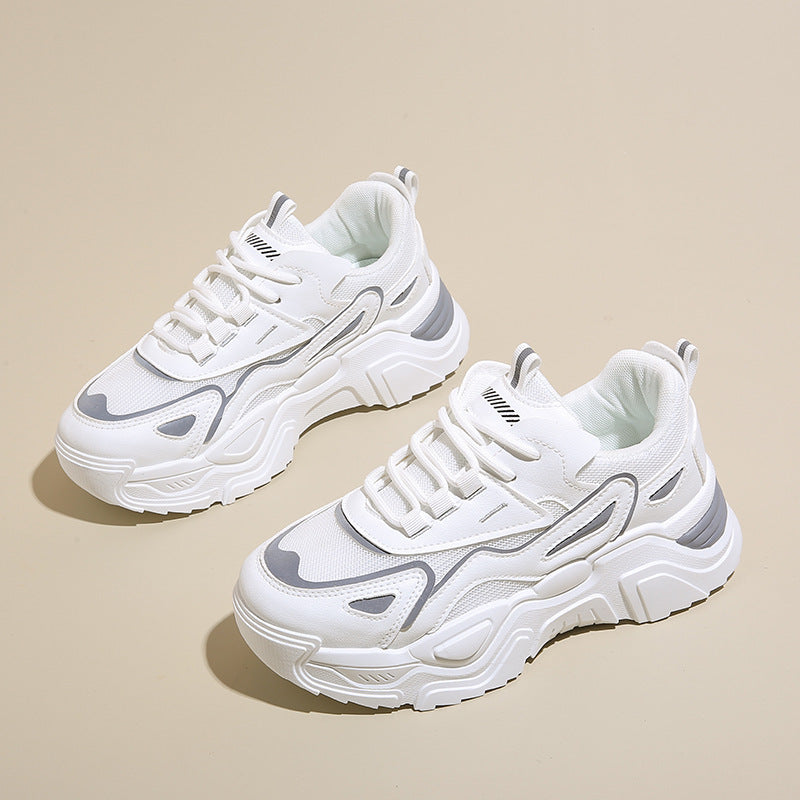 Damen Sportliche Chunky Sneakers mit atmungsaktiver Netzstruktur und schwerer Profilsohle EB