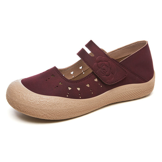 Damen Komfortable und stilvolle Ballerinaschuhe mit verstellbarem Riemen EB