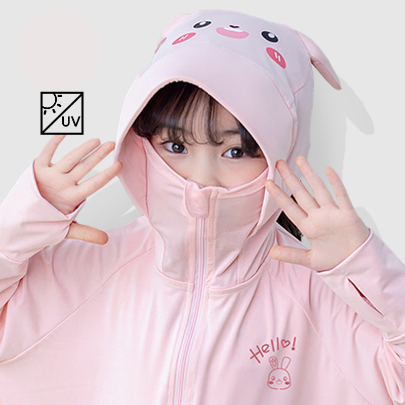 Damen Sonnenschutzjacke mit Kapuze und atmungsaktivem Material R&B