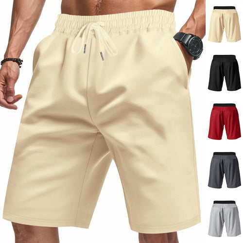 Herren Sportliche kurze Laufshorts mit elastischem Bund und praktischem Kordelzug EB