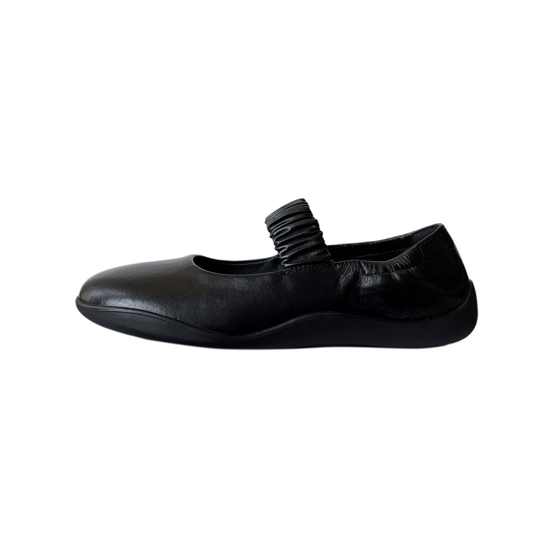Damen Ballerinas mit elastischem Riemchen und hochwertiger Leder-Oberfläche EB