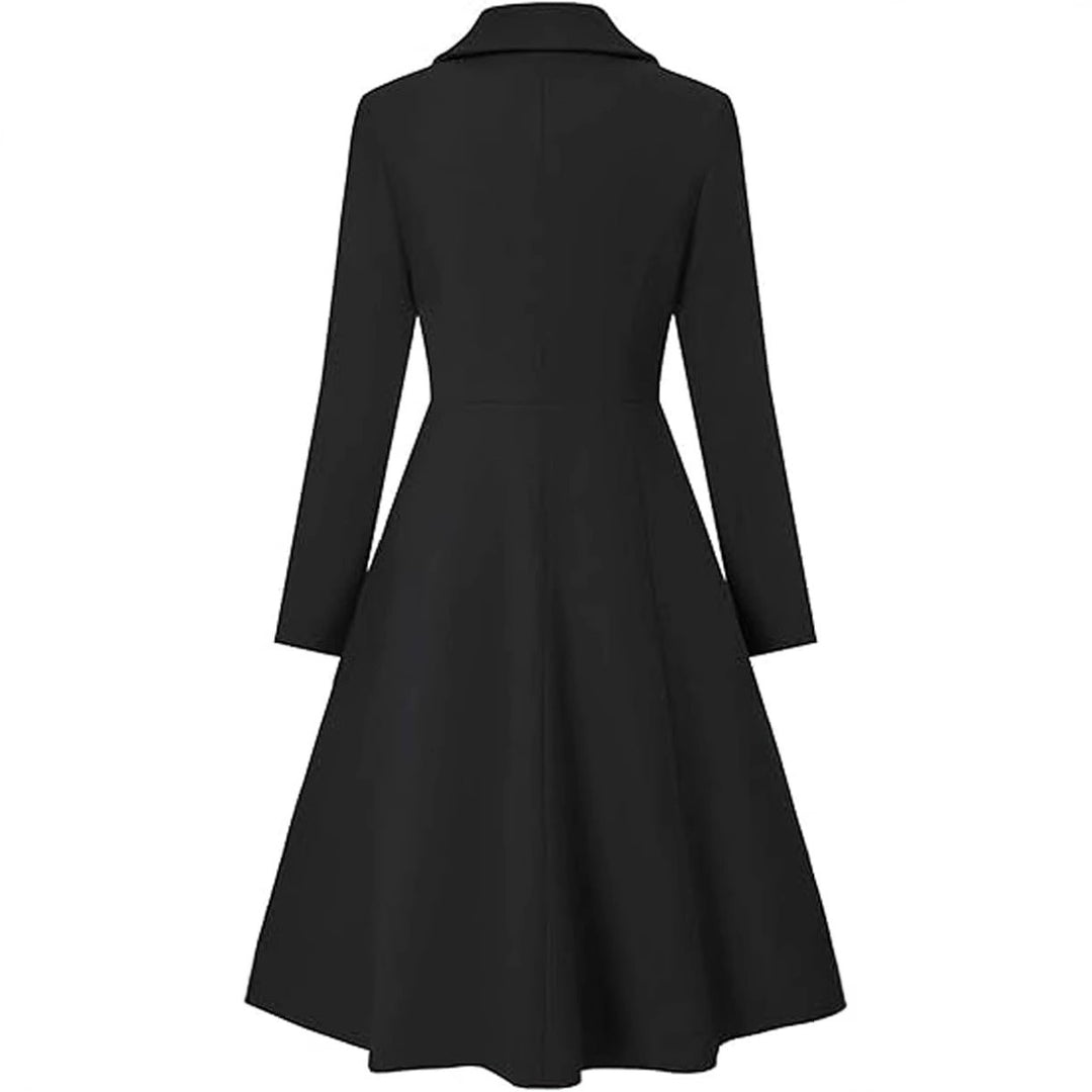 Damen Eleganter Oversize-Mantel mit doppelter Knopfreihe EB