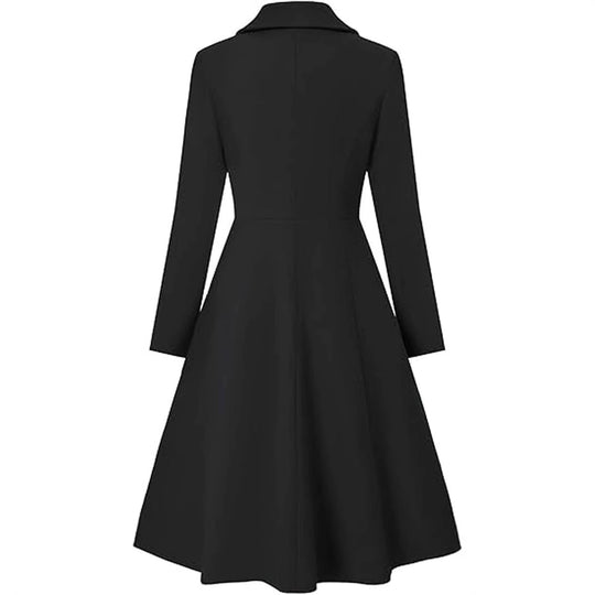Damen Eleganter Oversize-Mantel mit doppelter Knopfreihe EB