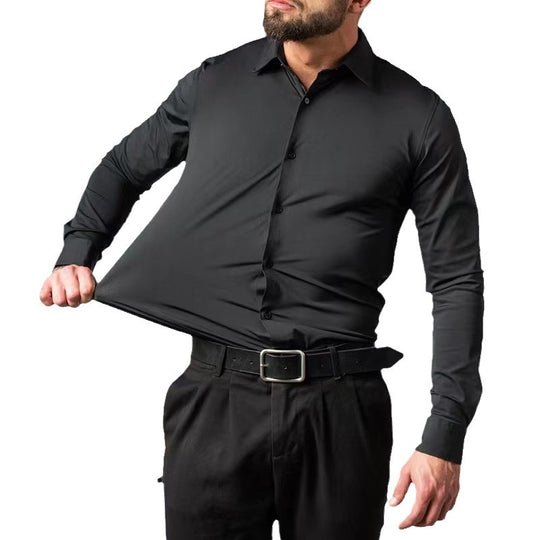 Herren Langarmhemd mit elegantem Schnitt und stilvollen Knopfdetails EB