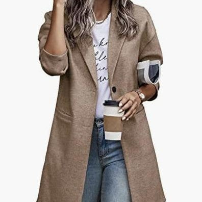 Damen Elegante Vintage-Style Blazerjacke EB