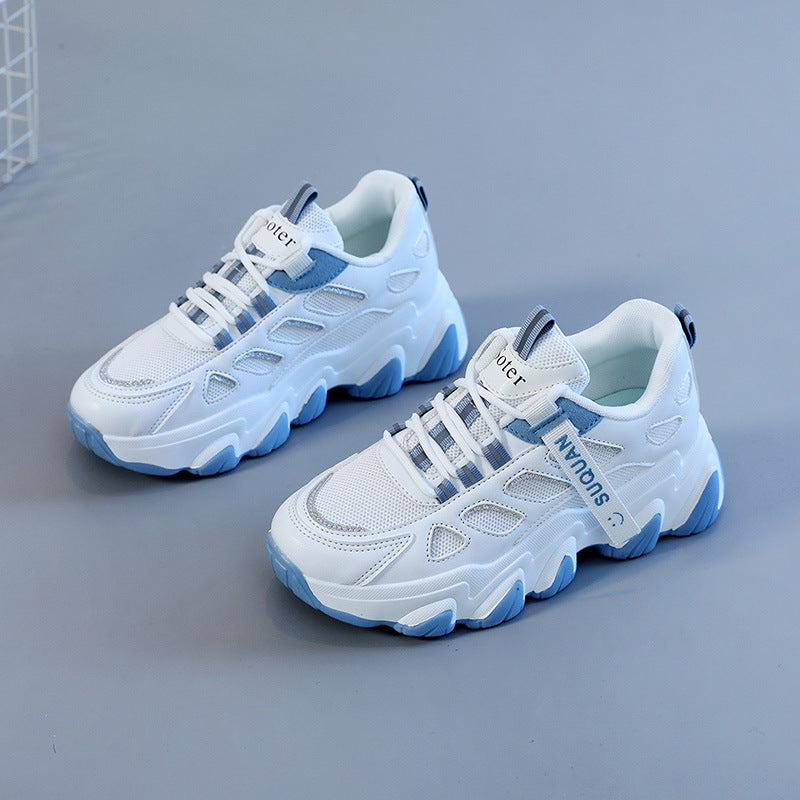 Damen Sportliche Sneakers mit futuristischem Design und atmungsaktiven Einsätzen EB