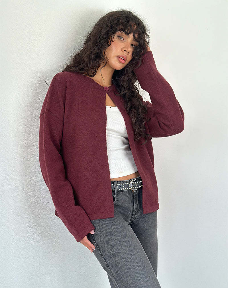 Damen Strickjacke mit praktischen Knopfdetails und lässigem Schnitt EB