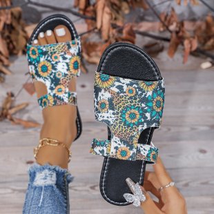 Damen Blumige Sandalen im modernen Design EB