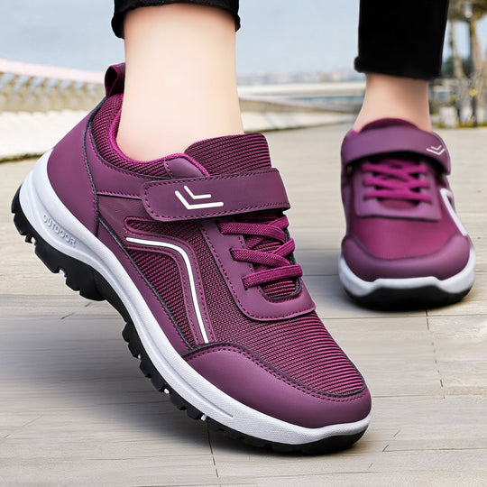 Damen Sportliche Outdoor-Sneaker mit verstellbarem Klettverschluss und rutschfester Sohle EB