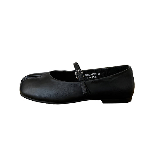 Damen Ballerinas mit elegantem Riemchen und schimmernder Oberflächenstruktur EB
