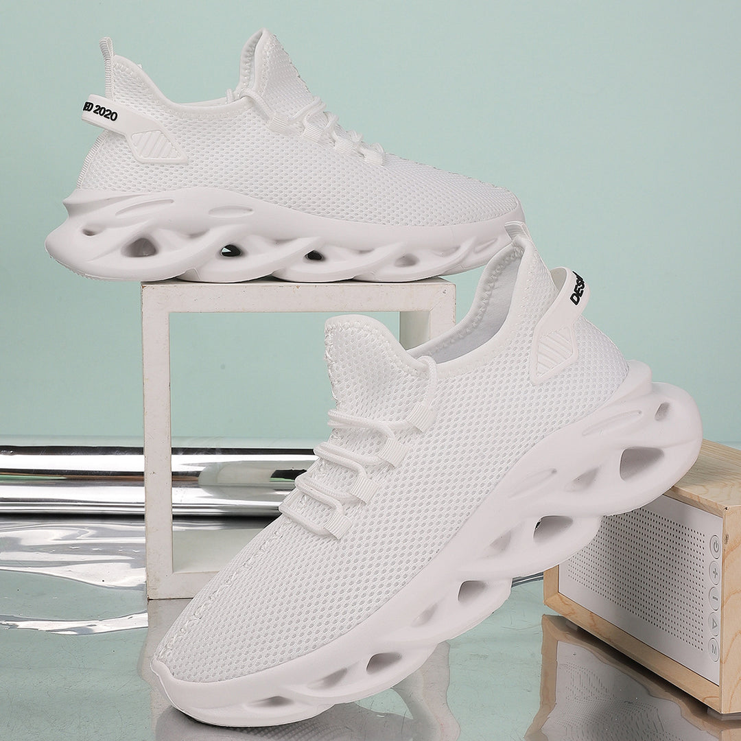 Unisex innovative Mesh‑Runner mit belüfteter Wabenstruktur, skulpturierter Hohlkern‑Plateausohle und sockenähnlichem Schaft EB