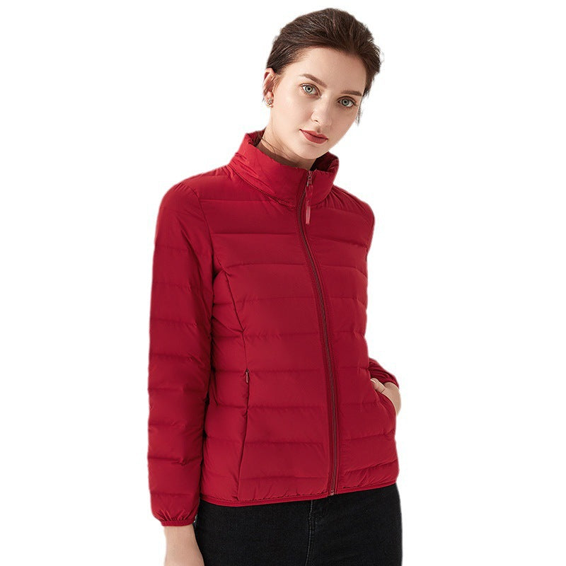 Damen Isolierte Steppjacke mit hohem Kragen und elastischen Bündchen EB
