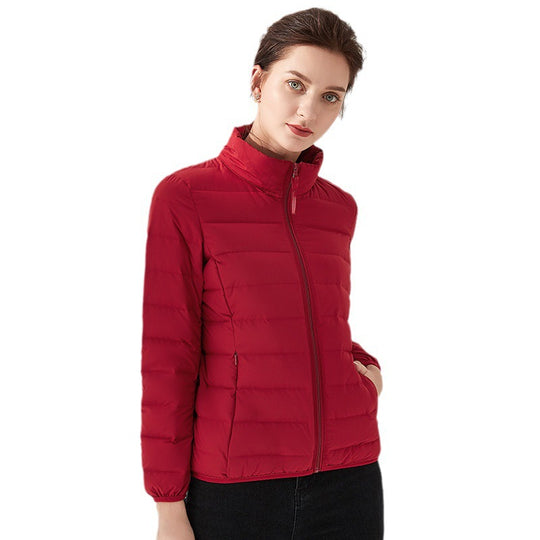 Damen Isolierte Steppjacke mit hohem Kragen und elastischen Bündchen EB